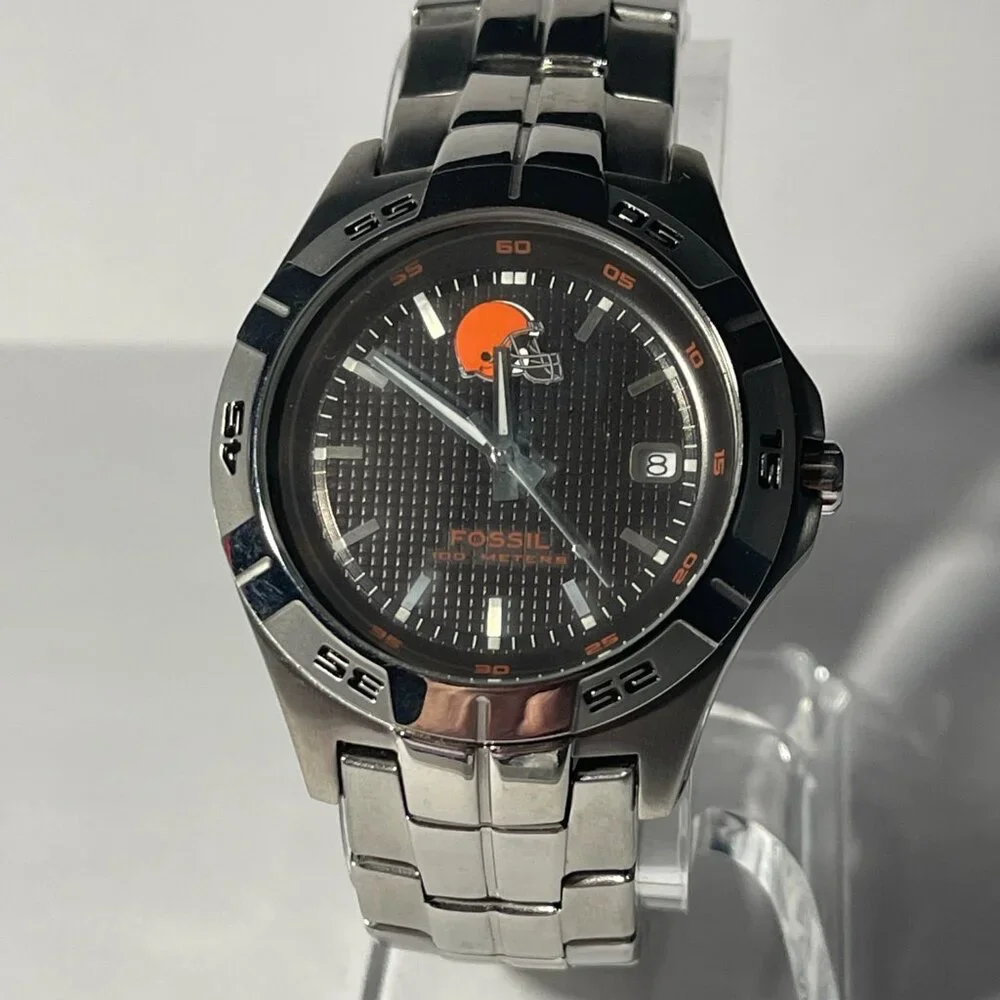 Cleveland Browns NFL Stainless-Steel Men's Watch by Fossil NEW (RARE)